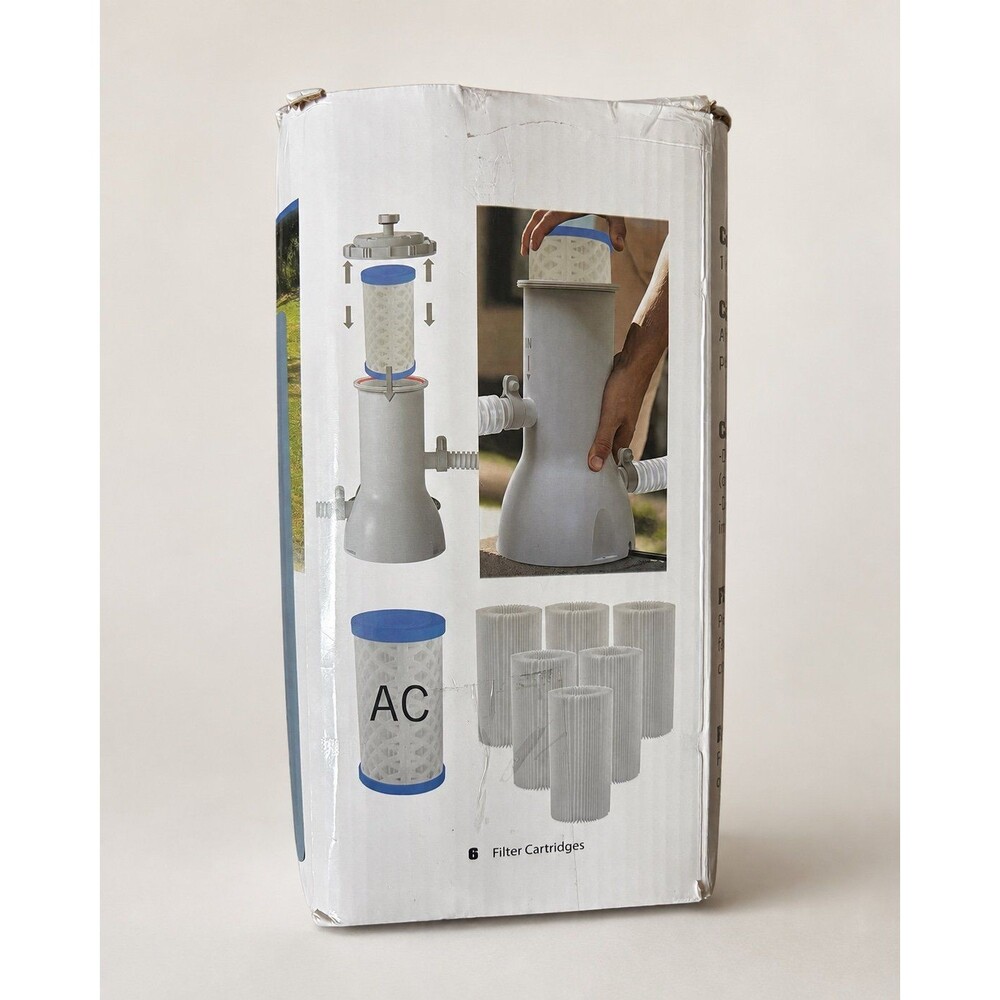 Type A/C Pool Filter Cartridge w/ 6 Replacement Filters Above Ground Pool Open B
